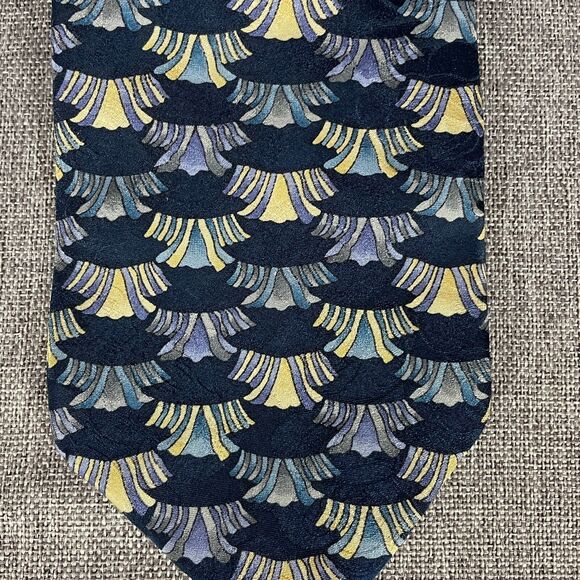 J. Garcia Jerry Garcia Mens Abstract Silk Tie Collector's Edition Neck Tie Blue - Picture 2 of 6